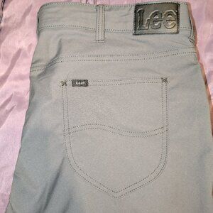 Lee Regular Straight 5-Pocket Chinos - Gray - Men's 100% Polyester